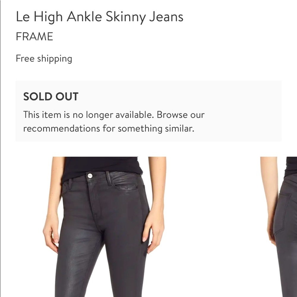 Frame Le High Skinny Jean Stone Coated